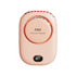 Pink Portable Bladeless Neck Fan with Waist Clip & Digital Display USB Rechargeable Mini Fan