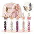 Random Color 3 Pcs Portable 5ml Perfume Atomiser Keychain - Refillable Floral Spray Bottle with Butterfly Charm for Travel & Handbag
