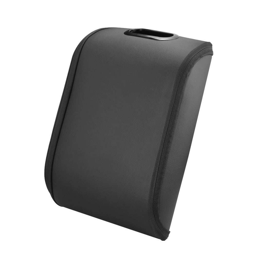 Black Premium Car Under-Seat Shoe Organiser Box - PVC Leather Storage Case with Anti-Slip Velcro Fixation - Space Saving Vehicle Interior Solution