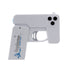 2 Pcs Grey Mini Foldable Phone Water Gun - Portable Dual-Nozzle Spray Toy for Summer Fun and Stress Relief