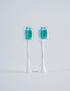 White 03TB Electric Toothbrush Replacement Heads 2-Pack - Blue Light Whitening Sonic Cleaning Brush Heads for Smart Toothbrushes