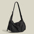 Black Large Capacity Nylon Tote Bag - Water Resistant Casual Shoulder Bag for Daily Use and Outdoor Activities
