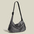 Grey Large Capacity Nylon Tote Bag - Water Resistant Casual Shoulder Bag for Daily Use and Outdoor Activities