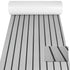 Grey Striped EVA Boat Deck Mat - Waterproof Non-Slip Flooring for Yacht, Boat, and Outdoor Use(2400x300x6mm)