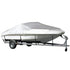 Grey Heavy Duty Waterproof Tarp Covers with Storage Bag, Fits V-Hull, Fish&Ski, Pro-Style, Fishing, Runabout, Bass Boats, 14-16FT(530cm*290cm)