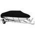 Black Heavy Duty Waterproof Tarp Covers with Storage Bag, Fits V-Hull, Fish&Ski, Pro-Style, Fishing, Runabout, Bass Boats, 11-13 feet (420cm x 270cm)