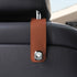 Brown Car Multi-Functional PU Leather Hook with Crystal Decoration – Hidden Storage Hook for Front and Rear Seats (Set of 2)