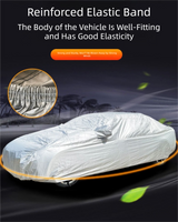 Silver 3XL+ Universal Car Cover – 170T Taffeta Fabric, All-Weather Protection for Cars(5000×2000×1500MM)