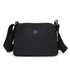 Black Lightweight Multi-Layer Crossbody Bag for Women – Compact, Water-Resistant Nylon Shoulder Bag with Adjustable Strap