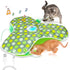 Green Interactive Cat Toys Rechargeable,Moving Concealed Feathers,Real Mouse Squeaky,Touch Activated Cat Kitten Toy Exercise Toys for Indoor Bored Adult Cats