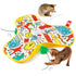 Yellow Interactive Cat Toys Rechargeable,Moving Concealed Feathers,Real Mouse Squeaky,Touch Activated Cat Kitten Toy Exercise Toys for Indoor Bored Adult Cats