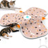 Pink Interactive Cat Toys Rechargeable,Moving Concealed Feathers,Real Mouse Squeaky,Touch Activated Cat Kitten Toy Exercise Toys for Indoor Bored Adult Cats