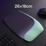 Purple and Green Comfortable Memory Foam Wrist Rest Set – Ergonomic Mouse Pad & Keyboard Hand Support for Office and Home Use