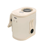 Beige High-Speed Mini Clip Fan with 360° Rotation – Portable, Rechargeable & Multi-Functional Cooling Solution