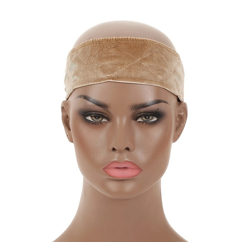 3-Pack Brown Velvet Wig Headband – Soft, Stretchy & Secure Lace Wig Band for Seamless Hairpiece Fit