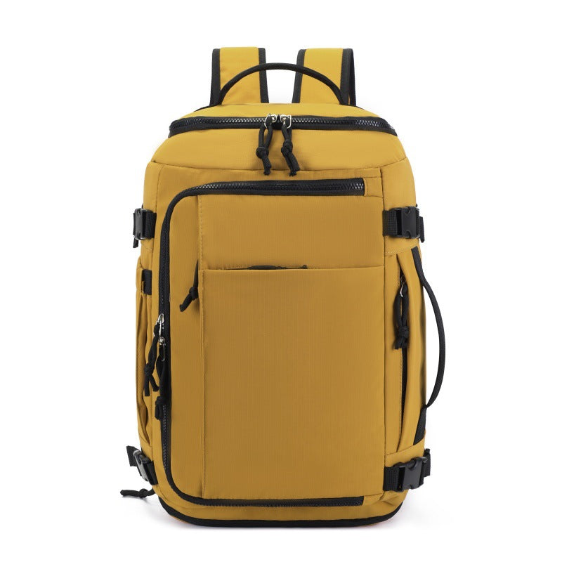Yellow Stylish & Spacious Backpack – Lightweight, Expandable Travel & Daily Use Rucksack (31×20×43cm)