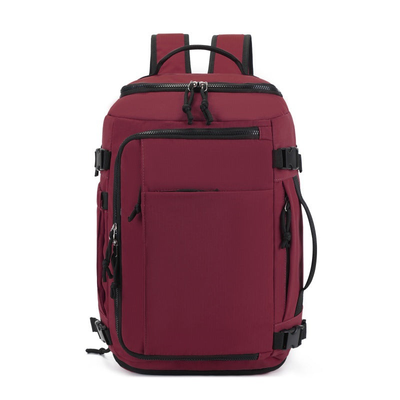 Dark Red Stylish & Spacious Backpack – Lightweight, Expandable Travel & Daily Use Rucksack (31×20×43cm)