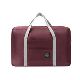 Dark Red Foldable Travel Duffel Bag – Lightweight, Waterproof Oxford Fabric Storage Bag for Short Trips, Moving(5-Piece Set)