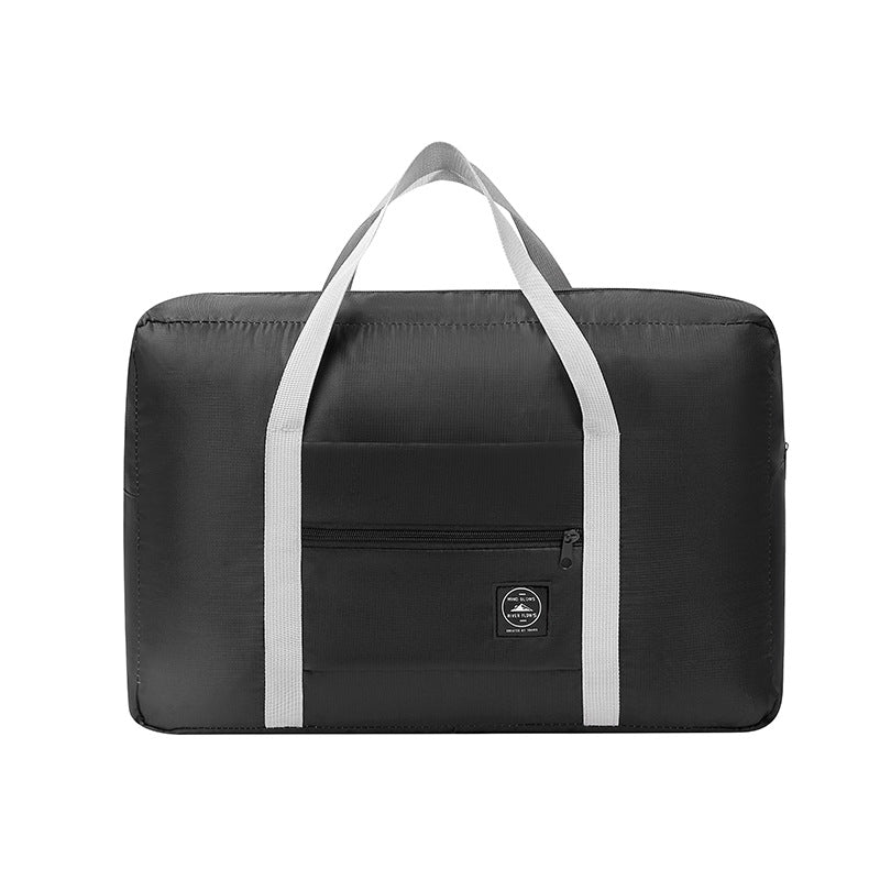 Black Foldable Travel Duffel Bag – Lightweight, Waterproof Oxford Fabric Storage Bag for Short Trips, Moving(5-Piece Set)