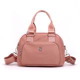 Pink Large Capacity Single Shoulder Bag – Waterproof Nylon Tote with Adjustable Strap, Multi-Functional Design for Everyday Use