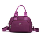 Purple Large Capacity Single Shoulder Bag – Waterproof Nylon Tote with Adjustable Strap, Multi-Functional Design for Everyday Use