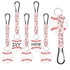 White DIY Baseball Keychain – Acrylic Ball Pendant with Nylon Rope, 2-Pack