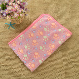 Pink Pet Blanket Set – Plush Paw Print Design, 3-Piece Pack (S/M/L Sizes)