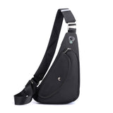 Black Men's Nylon Fabric Chest Bag – Lightweight, Waterproof & Multi-Functional Crossbody Sling Bag