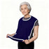 Dark Blue Anti-Stain Feeding Apron with Pocket – Adjustable Care Bib for Elderly & Disabled Adults (2-Pack)