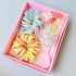 Style 2 Boxed Hair Tie Set with Pink Rubber Bands, Cute Hair Accessories & Mini Comb – Perfect Gift for Girls