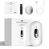 White 2-in-1 Electric Foot Care Device – Cordless Callus Remover & Skin Polisher with Dual Heads