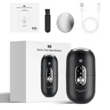 Black 2-in-1 Electric Foot Care Device – Cordless Callus Remover & Skin Polisher with Dual Heads