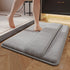 Luxury Plush Memory Foam Bath Mat with Foot Drying Panel - Super Absorbent & Non-Slip Bathroom Rug(Coral gray)