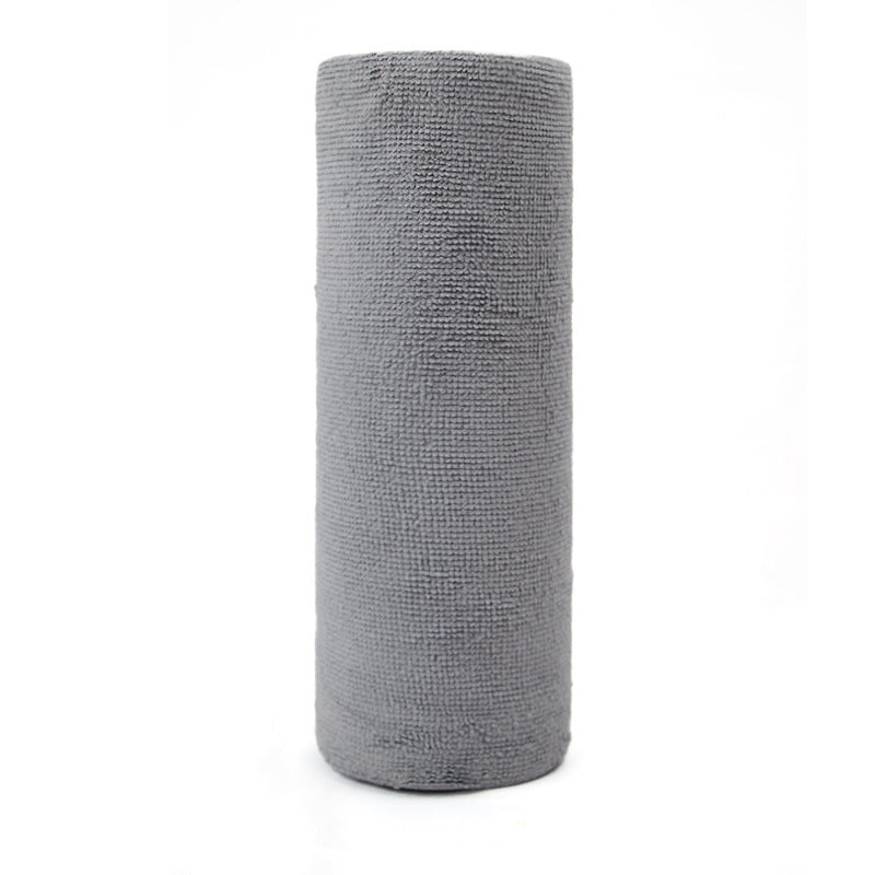 Grey 4-Roll Pack, 80 Sheets Reusable Tear-Off Microfiber Cleaning Cloths - Non-Stick Oil & Absorbent Kitchen Wipes