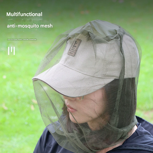 10-Piece Set: Outdoor Fishing & Night Fishing Mosquito Head Net - Insect Repellent Hat Mesh, Sun Protection, Breathable Bee Hat & Sun Visor for Men & Women