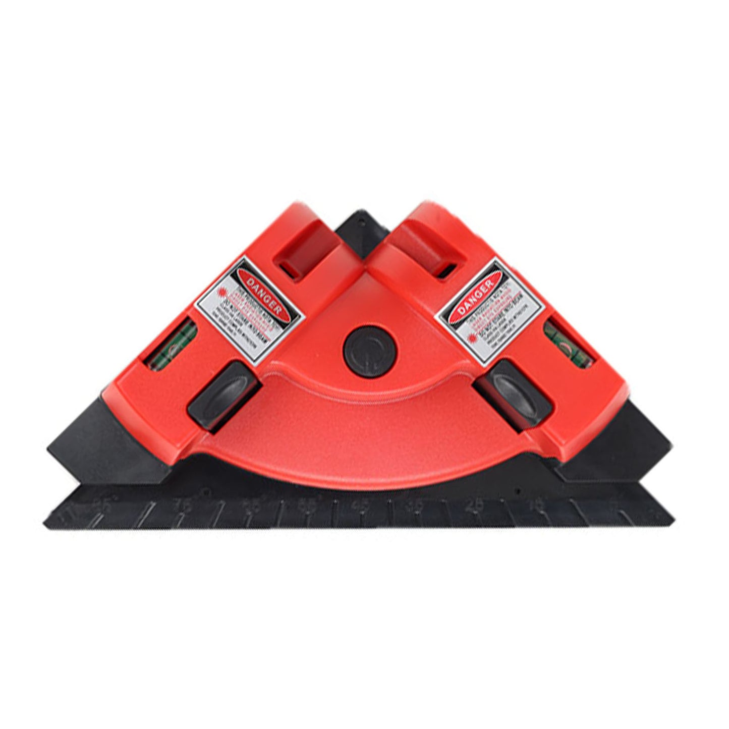 Red 90 Degree Laser Square Level Tool - Right Angle Line Projector for Tiling & Flooring Layout - Dual Bubble Alignment Aid for DIY Renovation (190mm)
