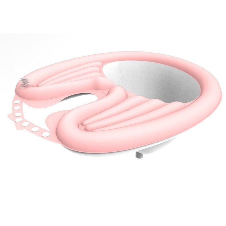 Pink Inflatable Hair Washing Basin with Drain Tube and Pump for Seniors Bedridden and Pregnant Women - Portable Home Shampoo Basin for Easy Hair Care