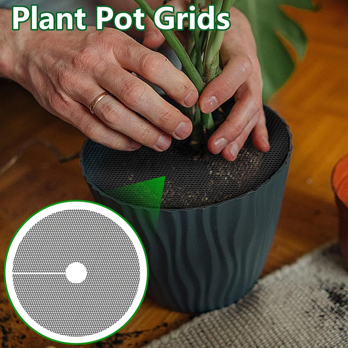 6 Pack Plant Pot Grids 15.7 Inch Flower Pot Soil Protector Cat Dog Pet Proof Cover for Australian Homes Indoor Outdoor Gardening Soil Guard
