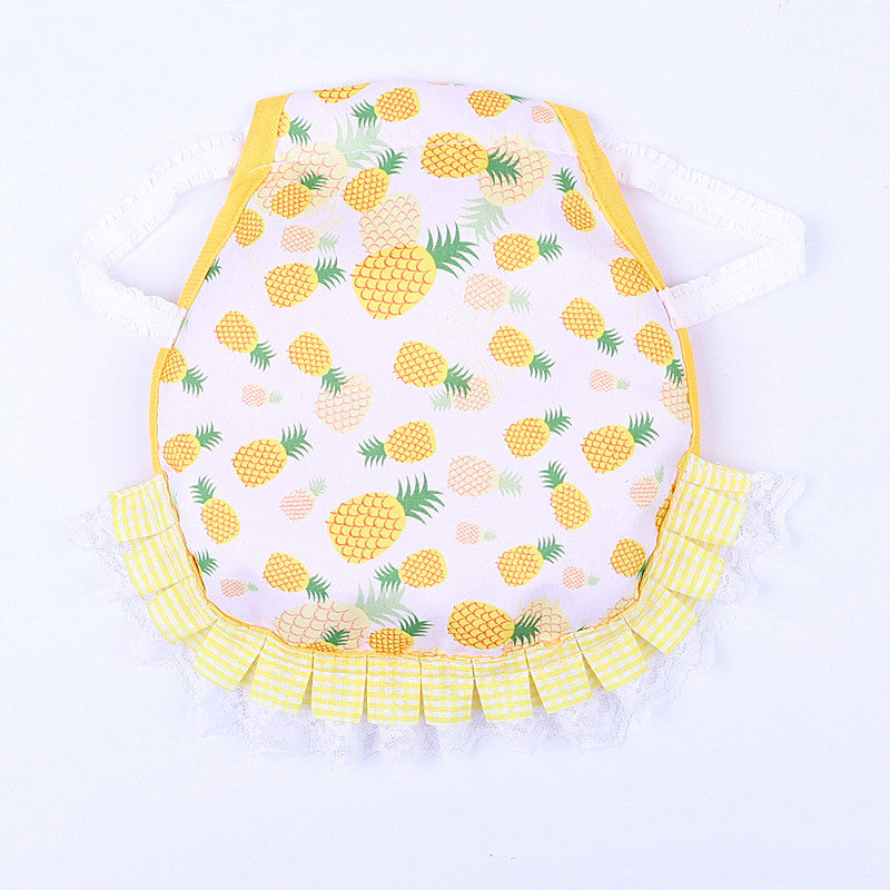 Yellow Pineapple 4 Pack Hen Saddle Aprons for Backyard Chickens - Feather Protector for Poultry - Back Protection from Roosters - 22x23cm