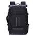 Large Capacity Convertible Travel Backpack - 16" Laptop Compartment, Shoe Pouch & USB Port(black)