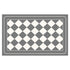 Grey Checkered Design Loofah Texture Shower Mat (44x75cm) - Non-Slip PVC Bathroom Floor Mat, Quick-Draining, Anti-Mould & Massage Pad