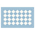 Light Blue Checkered Design Loofah Texture Shower Mat (44x75cm) - Non-Slip PVC Bathroom Floor Mat, Quick-Draining, Anti-Mould & Massage Pad