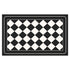 Black Checkered Design Loofah Texture Shower Mat (50x80cm) - Non-Slip PVC Bathroom Floor Mat, Quick-Draining, Anti-Mould & Massage Pad