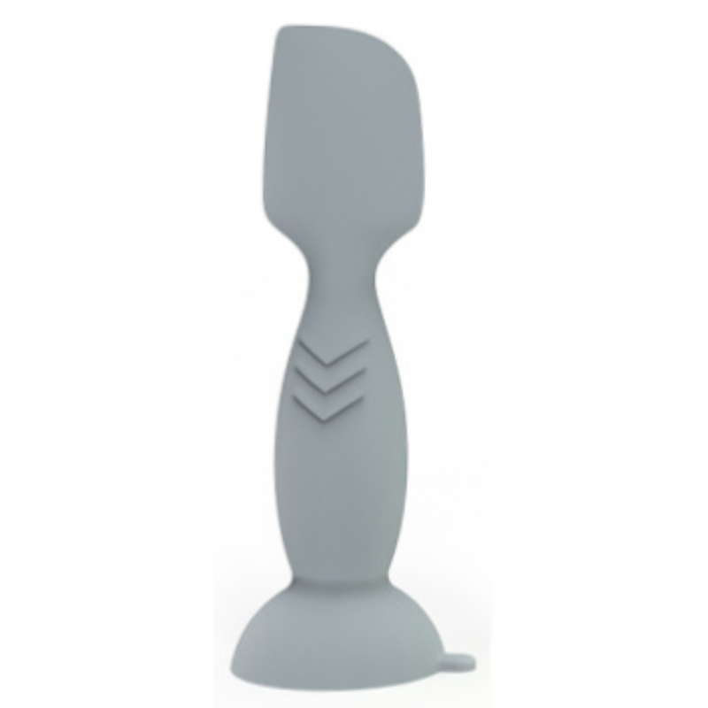 4-Pack Grey Small Silicone Ointment Applicator Spatulas(10 CM x 3.3 CM) - Cream Spreader with Suction Base, Hygienic & Precise