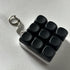 2-Pack Black Mechanical 9-Keyboard Fingertip Toy Keychain - Key Pressure Relief, PVC Fingertip Toy