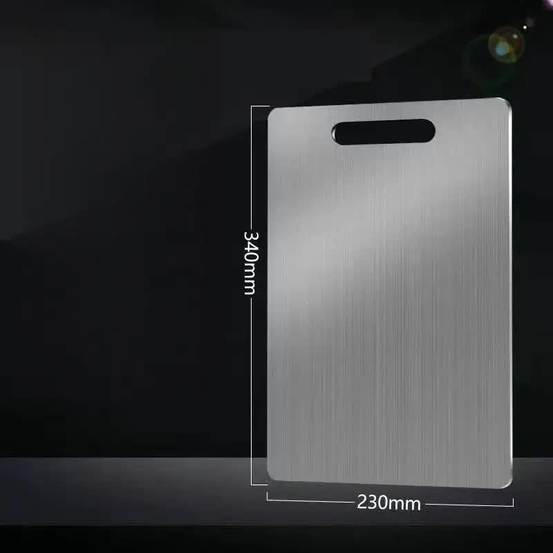 Dual-Sided Stainless Steel Chopping Board - Hygienic & Durable Kitchen Cutting Board for Meat, Veggies & More(23*34cm)