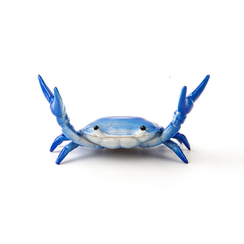 3-Pack Blue Creative Crab Pen Holders - Cute Desk Organizer & Phone Stand - Novelty Office Decor & Gift Idea