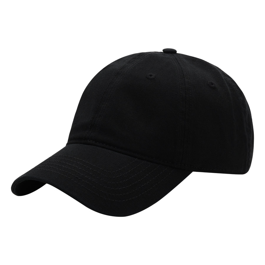 Black Premium Pure Cotton Quick-Dry Baseball Cap - Outdoor Sports & Camping Sun Hat, Adjustable Fit(54-62cm)