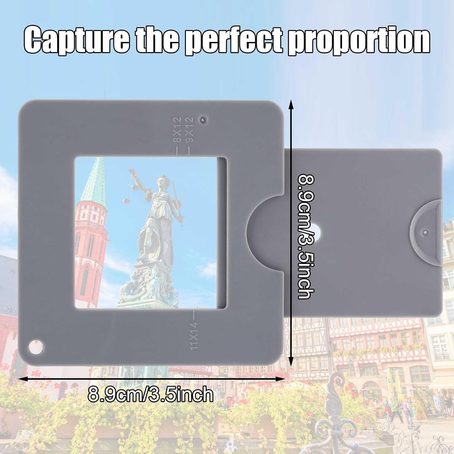 3-PCS Grey Portable Artist View Catcher Viewfinder Tool for Painting Composition and Colour Value Identification