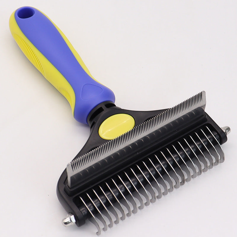 Sapphire blue Pet Grooming Comb – Fine Toothed Side for Hair Removal and Detangling, Ideal for Dogs with Long or Thick Coats in Australia
